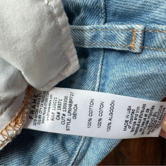 Frame Size 28 Le Pixie High Rise Baggy Pkt Genoa Jean In Genoa NWT - Picture 8 of 8